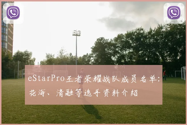 eStarPro王者荣耀战队成员名单:花海、清融等选手资料介绍